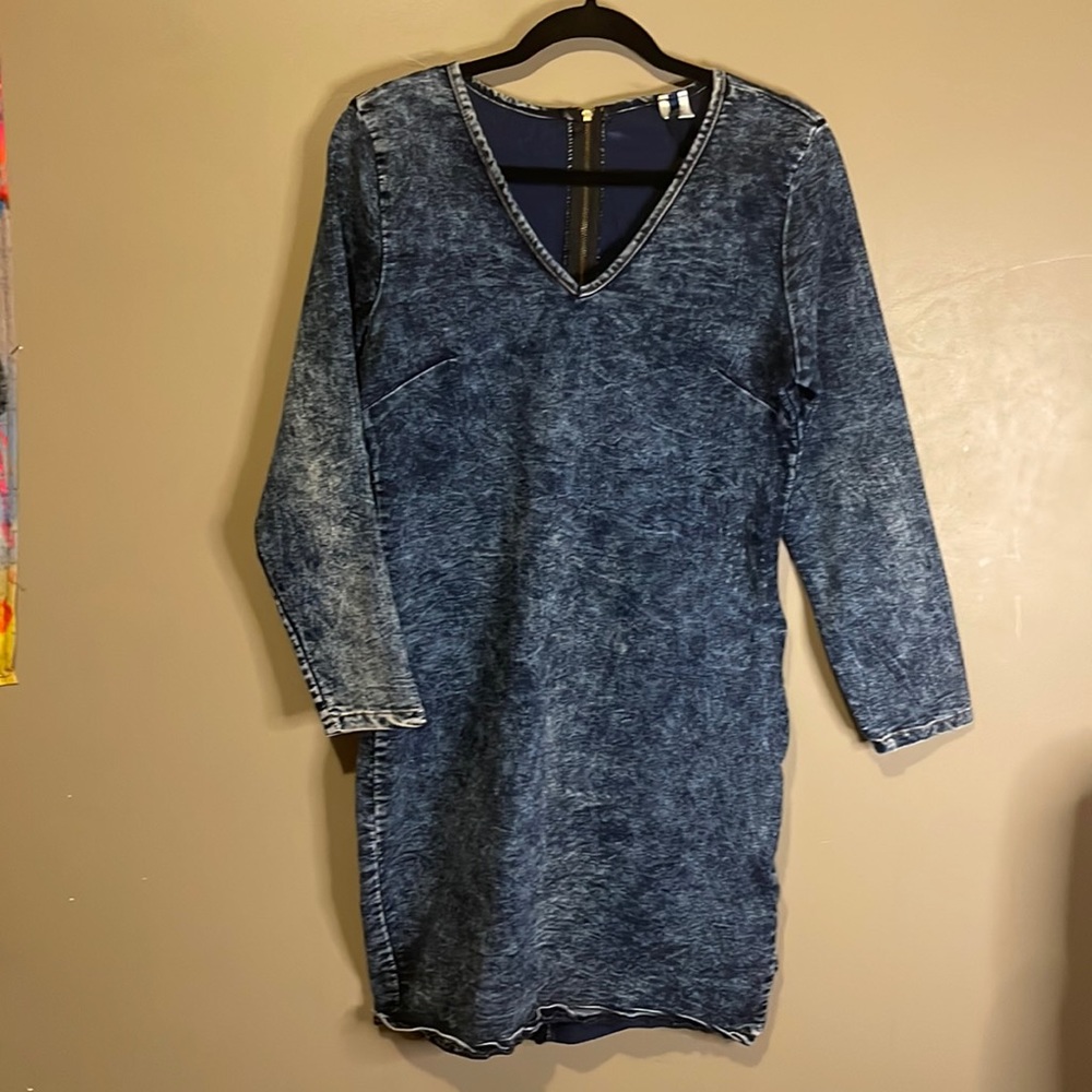 Stone Washed Denim Jean Dress by Shop WTD Size 2XL